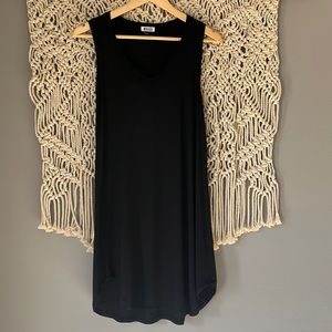 LAmade Black Mini Shift V-Neck T-Shirt Tank Dress